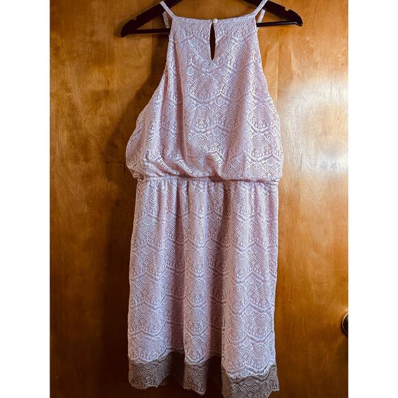 Emma & Michele Women's Sleeveless Lacey Light Pink Dress Size 14 - Picture 5 of 8